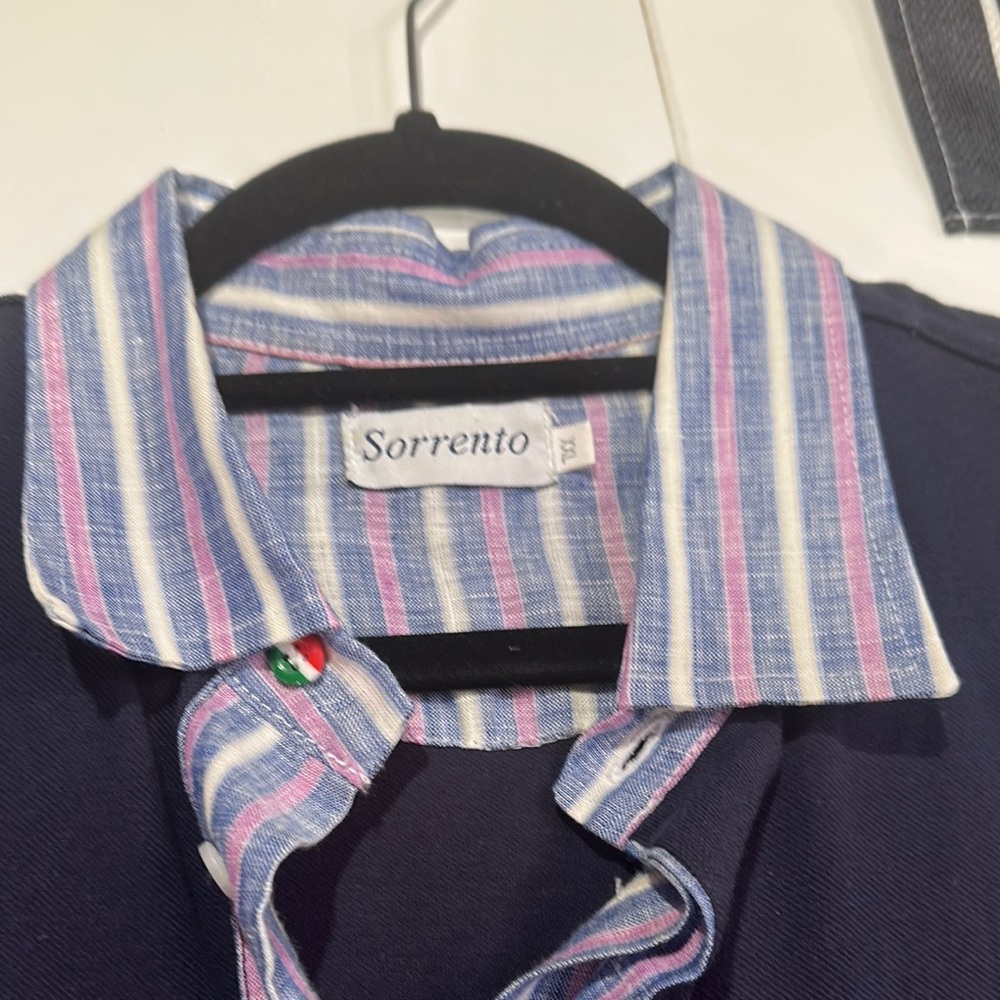 Sorrento Striped Collar Polo Shirt. Needs dry cleaning